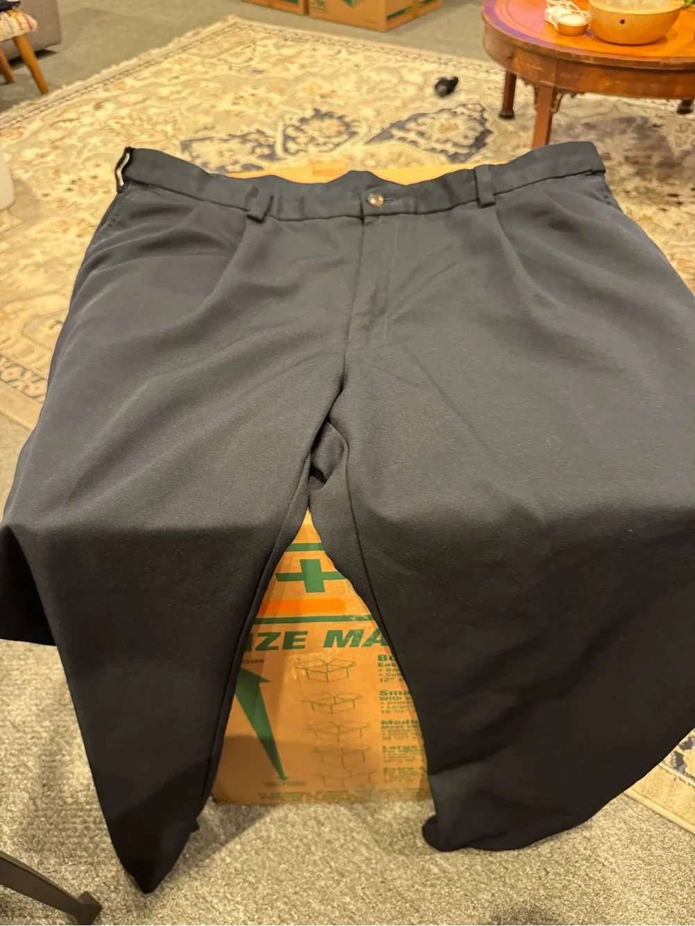 Haggar Men's Black Dress Pants - Flat Front Classic